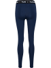 Hummel Leggings "Pulse Mid Waist Tights" in Blau