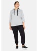 sheego Sweatshirt in steingrau meliert