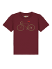 wat? Apparel T-Shirt Fahrrad in Weinrot