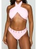 Moda Minx Bikinihose Hera Fixed Droplet High Waist Bikini Bottom in pink
