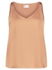 Vera Mont Satin-Bluse mit V-Ausschnitt in Golden Cinnamon