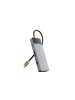 COFI 1453 WiWU - HUB 7/9/12 in 1 USB-C HUB - Adapter Aluminiumgehäuse in Grau