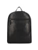 Greenburry Pure Black Rucksack Leder 46 cm Laptopfach in black