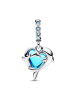 Pandora Silber Charm-Anhänger Blaue Muranoglas Delfine