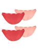 Puma 4er Pack Bikini Slips in Koralle