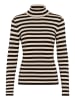 Kaffe Langarm-Shirt KAlizza Tight fit in Feather Grey Mel./Black Stripe