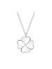 Alexander York Kette mit Anhänger KLEEBLATT in 925 Sterling Silber, 2-tlg. in silber
