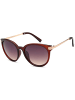 styleBREAKER Cateye Sonnenbrille in Braun-Gold / Braun Verlauf