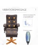 HOMCOM Massagestuhl-80L x 86B x 99H cm-Braun