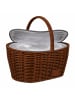 UNUS Einkaufskorb inkl. Kühltasche in Rattan-Optik Henkelkorb in Braun