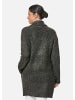 MADELEINE Lange Strickjacke mit Glanz in grau / melange