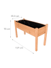 relaxdays Hochbeet in Orange - (B)127 x (H)76 x (T)46 cm