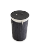 relaxdays Wäschekorb in Schwarz - (H)65 x Ø41 cm