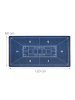 relaxdays Pokermatte in Blau - 120 x 60 cm