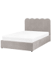 Beliani 2-tlg Doppelbett NANTERRE in Beige/Grau