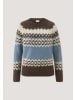 Hessnatur Hessnatur Stick Pullover Relaxed aus Alpaka und Bio-Baumwolle in kristallblau