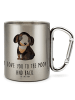 Mr. & Mrs. Panda Tasse Hund Entspannen mit Spruch in Silber