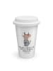 Mr. & Mrs. Panda ToGo Kaffeebecher Stier Astrologie mit Spruch in Weiß