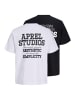Aprel 2er-Pack T-shirt in Black