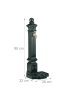 relaxdays Standbrunnen in Dunkelgrün - (B)28 x (H)80 x (T)32 cm