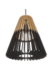 Beliani Pendelleuchten CAVALLA in Schwarz/Braun - (W) 30 x (H) 35 x (L) 30 cm