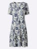 Heine Jersey-Kleid in champagner-marine-bedruckt