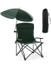 COSTWAY ampingstuhl faltbar mit Schirm in Grün