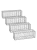 SONGMICS 4er-Set: Gabione in Silbern - (B)100 x (H)30 x (T)30 cm