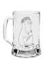 Mr. & Mrs. Panda Gravur Bierkrug Pinguin Blumen ohne Spruch in Transparent