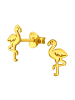 Alexander York Ohrstecker FLAMINGO in Gold aus 925 Sterling Silber, 2-tlg.