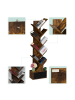 relaxdays Bücherregal in Braun - (B)38 x (H)146 x (T)22 cm