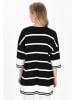 DreiMaster Maritim Women Cardigan in black white stripe