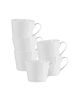 Ritzenhoff & Breker 6er Set Kaffeetassen Bianco Conico 180 ml weiß in weiß