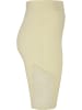 Urban Classics Urban Classics Damen Ladies High Waist Lace Inset Cycle Shorts in softyellow