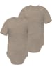 Normani Outdoor Sports 2er Set Baby Merino Body Kurzarm Tauranga in Beige