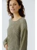 Oui Pullover in khaki white