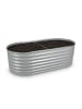 relaxdays Hochbeet in Silber - (B)200 x (H)60 x (T)100 cm