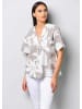 Alba Moda Florale Shirtbluse mit Halbarm in taupe