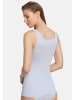Hanro Unterhemd / Top Cotton Seamless in Blue dove