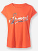 WITT WEIDEN Kurzarmshirt in orange-silberfarben-bedruckt