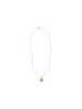 Luxenter Metal alloy necklace with cubic zirconia, finished in 18k rose gold  -Mahdas