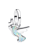 Pandora Mini Charm-Anhänger Weiße Taube Silber