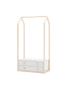 CALICOSY Kleiderschrank Esteban in Weiß - (W) 80  x (H) 170  x (L) 40  cm