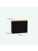 relaxdays Toilettenpapier Aufbewahrung in Schwarz - (B)45 x (H)34,5 x (T)15 cm
