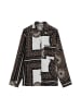 Marc O'Polo Print-Leinenbluse regular in multi/ white cotton
