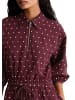 Marc O'Polo DENIM Kurzer Seersucker-Kleid A-Shape in Dark Red