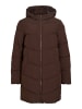 Vila Steppjacke Kapuze Reißverschluss Regular Fit in Kaba-Braun