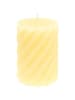 Rico Design Nonbook - Stumpenkerze "Spiral" Gelb