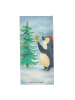 Mr. & Mrs. Panda Badetuch Pinguin Weihnachtsbaum Design ohne Spruch in Eisblau