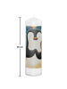 Mr. & Mrs. Panda Adventskerze Pinguin Universum Design ohne Spruch in Weiß